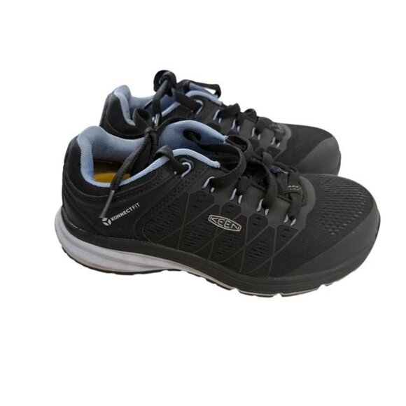Keen Utility Women Sz 6.5M Vista Safety Black Utility Shoe Sneaker Steel Toe EUC - Picture 1 of 10